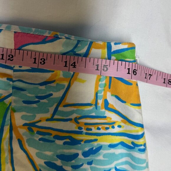 Lilly Pulitzer Lynnie Skirt You Gotta Regatta, Size 8, Excellent Condition! - Picture 9 of 10